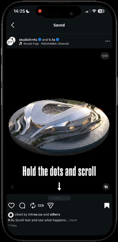Instagram carousel scroll 1